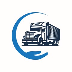 Care Truck Logo Design Element