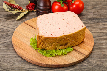 Homemade baked traditional meat loaf