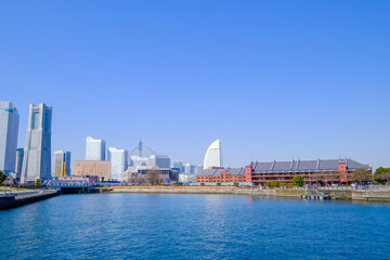 Fototapeta premium 神奈川県横浜市みなとみらいのビル群