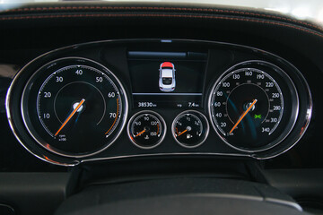 speedometer  dashboard sport car