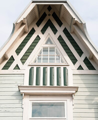 Fototapeta premium High Old Building Triangle Window