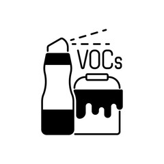 Household products black linear icon. Dangerous chemicals pollutting planet. Cleaning earth from rubish. Outline symbol on white space. Vector isolated illustration