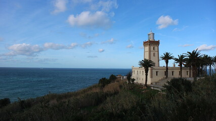 Fototapeta na wymiar A lighthouse on the coast of Morocco.