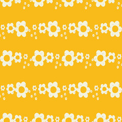 Lovely retro flower vector seamless repeat pattern print background