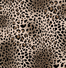 Seamless leopard design pattern, animal print.