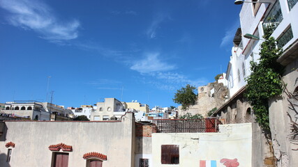 Looking up into the Kasbah of Tangier