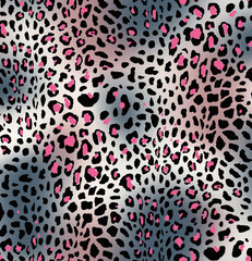 Seamless leopard design pattern, animal print.