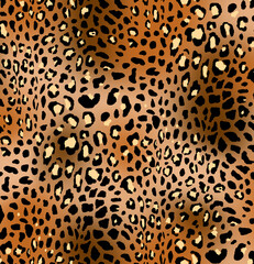 Seamless leopard design pattern, animal print.