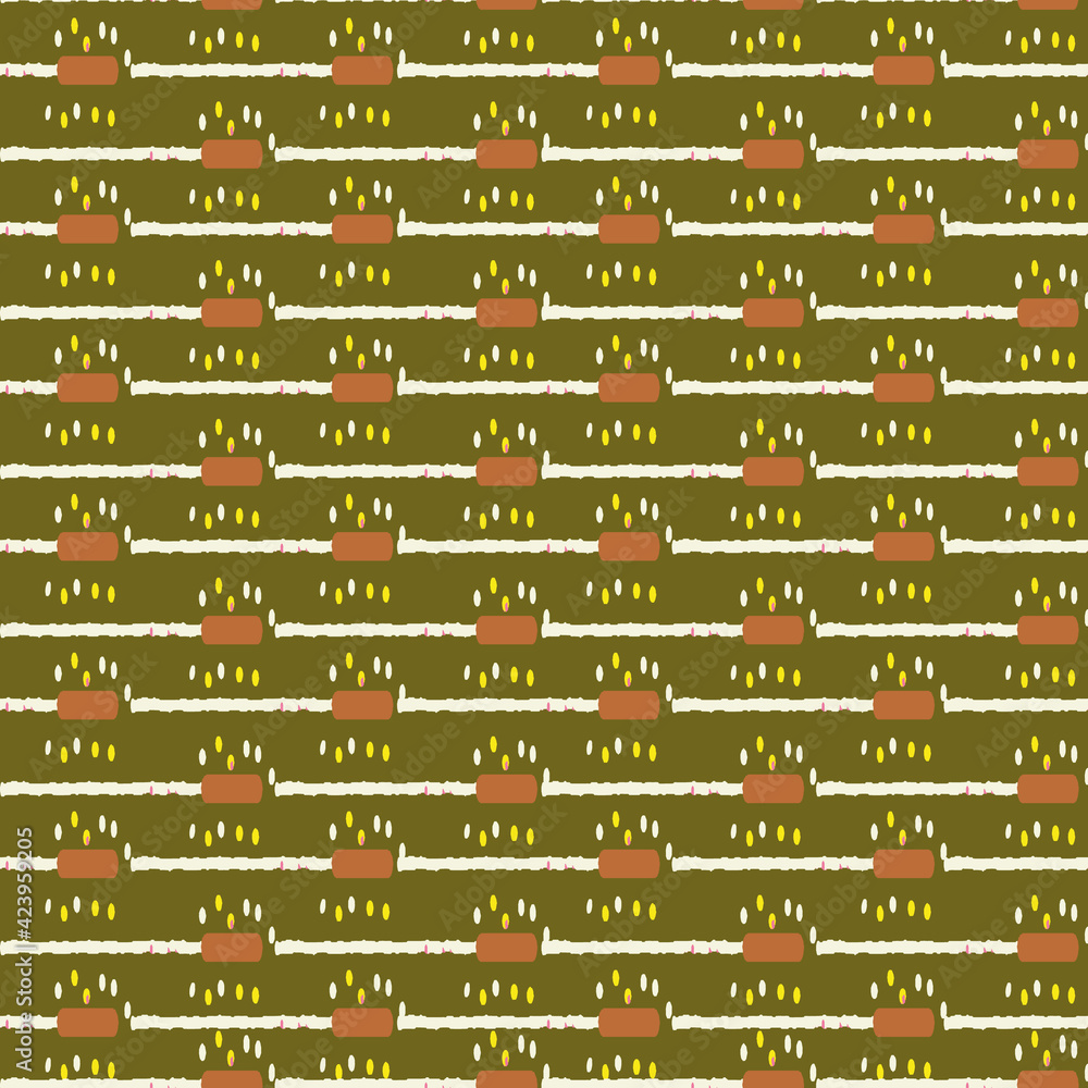 Poster orange dots seamless vector repeat pattern print background