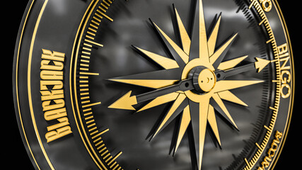 3d Rendering Compass on the Casino