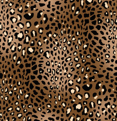 Seamless leopard design pattern, animal print.