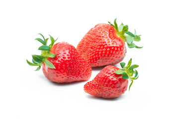Red berry strawberry isolated on white background- Image