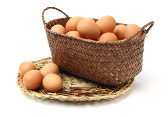 eggs on a white background 
