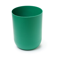 Trash can plastic on white background