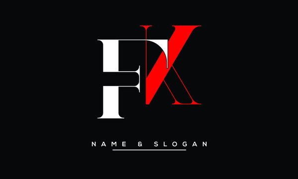 FK, KF, F, K  Abstract Letters Logo Monogram