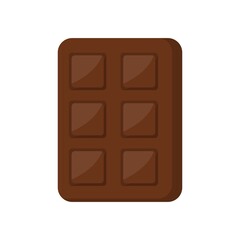 chocolate bar on white background
