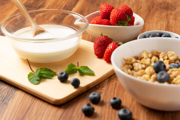 朝食のヨーグルト