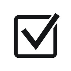 Check mark box icon, Election vote concept, Simple line design for web site, logo, app, UI, Vector illustration