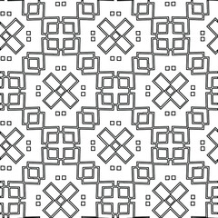  Geometric vector pattern with triangular elements. Seamless abstract ornament for wallpapers and backgrounds. Black and white colors. 