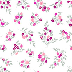 Obraz na płótnie Canvas Floral seamless pattern. Flower background. Floral seamless texture with flowers. Flourish tiled decorative drawn ornamental wallpaper.