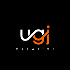 UGJ Letter Initial Logo Design Template Vector Illustration