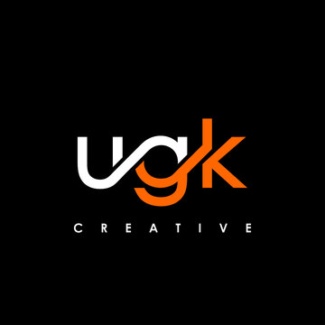 UGK Letter Initial Logo Design Template Vector Illustration