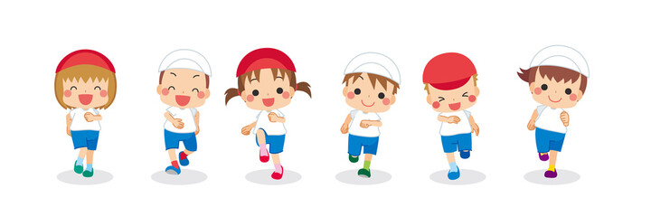 運動会で徒競走をしている可愛い子供たちのイラスト 背景 テンプレート コピースペース Wall Mural ぽこたぽこ 運動会で徒競走をしている可愛い子供たちのイラスト 背景 テンプレート コピースペース Wall Mural ぽこたぽこ