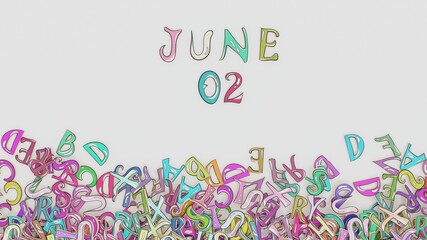 June 2 calendar puzzled month birthday schedule use