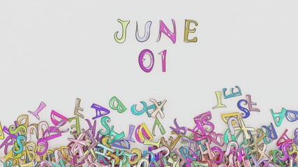 June 1 calendar puzzled month birthday schedule use