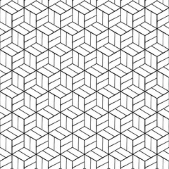 シンプルな和風パターン　菱　白黒