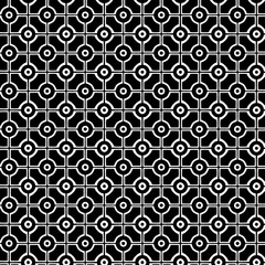 シンプルな和風パターン　白黒