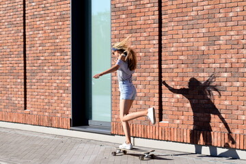 Girl on a skateboard