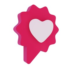 3d rlike render isolated icon