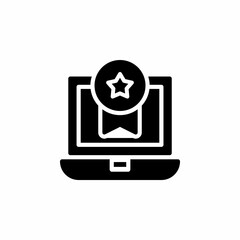 Digital awards icon with glyph style. Vector