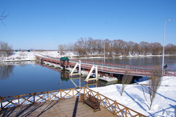 Floating bridge in Kolomna