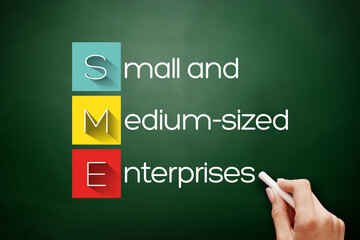 SME - Small And Medium-sized Enterprises acronym, concept background