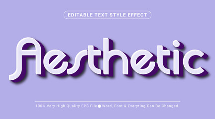 3d Aesthetic Smooth Layered Text Effect, Editable Text Effect