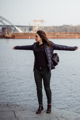 person on the bridge