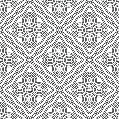 Obraz premium Geometric vector pattern with triangular elements. Seamless abstract ornament for wallpapers and backgrounds. Black and white colors. 