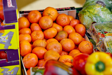 Fresh tangarines on the street market