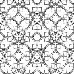 Geometric vector pattern with triangular elements. Seamless abstract ornament for wallpapers and backgrounds. Black and white colors. 