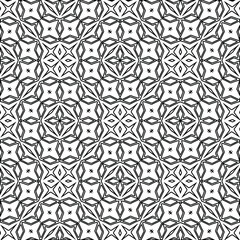 Fototapeta premium Geometric vector pattern with triangular elements. Seamless abstract ornament for wallpapers and backgrounds. Black and white colors. 
