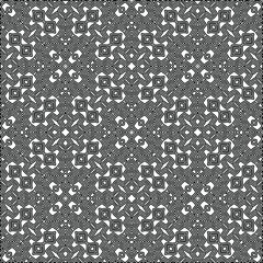 Geometric vector pattern with triangular elements. Seamless abstract ornament for wallpapers and backgrounds. Black and white colors. 
