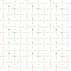 Seamless pattern of simple dots in pastel colors. The best vector illustration for wallpaper. White background.
