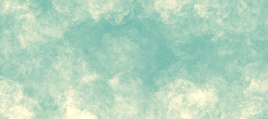 green light grainy blue sky abstract background with spots and small dots