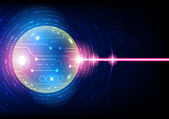 Laser Circle Abstract Digital Technology UI Futuristic Virtual Interface Elements Sci- Fi Modern, Theme Technology. 