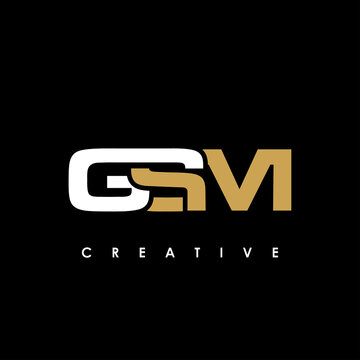 GSM Letter Initial Logo Design Template Vector Illustration