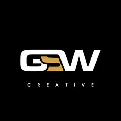 GSW Letter Initial Logo Design Template Vector Illustration