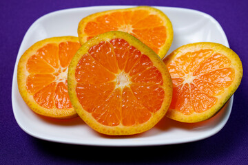 orange on a plate