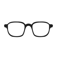 Fototapeta premium Eye glasses icon. Illustration flat style, silhouette isolated on white background.